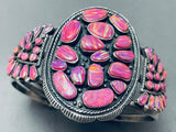 The Most Unique Vintage Native American Navajo Pink Opal Sterling Silver Bracelet-Nativo Arts