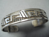 Terry Wadsworth Magnificent Vintage Native American Hopi Sterling Silver Bracelet-Nativo Arts