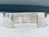 Memory Of Artist Vintage Native American Navajo Sterling Silver Bracelet Cuff-Nativo Arts