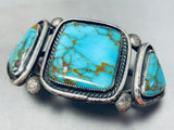 Blue Thunder Turquoise!! Vintage Native American Navajo Sterling Silver Bracelet-Nativo Arts