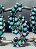 One Of The Finest Vintage Navajo Cerrillos Turquoise Sterling Silver Bracelet-Nativo Arts