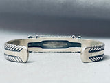Thick Silver Vintage Native American Navajo Sterling Lapis Bracelet Cuff-Nativo Arts