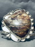 Joseph Grey Vintage Native American Navajo Jasper Sterling Silver Bracelet-Nativo Arts