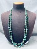 Important Vintage Santa Domingo Cerritos Turquoise Sterling Silver Necklace-Nativo Arts