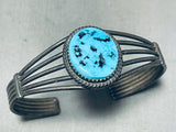 Amazing Vintage Native American Navajo Sleeping Beauty Turquoise Sterling Silver Bracelet-Nativo Arts