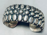 One Of The Most Unique Vintage Native American Navajo Repoussed Sterling Silver Bracelet-Nativo Arts