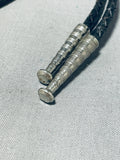 Cool Native American Navajo Silver Dollar Bolo Vintage Coin Sterling Silver Bolo Tie-Nativo Arts