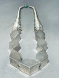 One Of The Most Unique Ever Vintage Native American Navajo Sterling Silver 3d Necklace-Nativo Arts