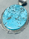 Earth Of Turquoise Vintage Native American Navajo Sterling Silver Necklace-Nativo Arts