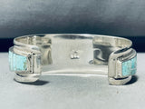 6.5 Inch Wrist Sky Blue Turquoise Inlay Sterling Silver Bracelet-Nativo Arts