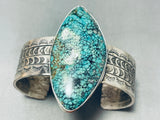 Eminent Native American Navajo Spiderweb Turquoise Sterling Silver Immense Bracelet-Nativo Arts
