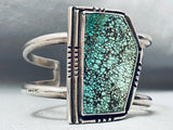 One Of The Coolest Vintage Native American Navajo Spiderweb Turquoise Sterling Silver Bracelet-Nativo Arts