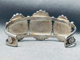 Rare Vintage Native American Navajo Domed Lapis Lazuli Sterkling Silver Bracelet-Nativo Arts