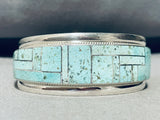 6.5 Inch Wrist Sky Blue Turquoise Inlay Sterling Silver Bracelet-Nativo Arts