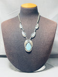 Davey Morgan Vintage Native American Navajo Turquoise Sterling Silver Necklace-Nativo Arts