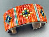 Most Unique Vintage Southwest Shell Inlay Sterling Silver Bracelet-Nativo Arts