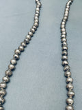 Native American Early 1900's Hand Tooled Vintage Navajo Coin Or Sterling Silver Necklace Old-Nativo Arts