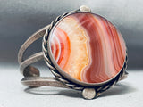 Antelope Canyon!! Vintage Native American Navajo Petrified Wood Sterling Silver Bracelet-Nativo Arts