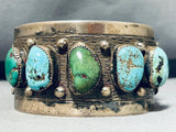 100 Gram Vintage Native American Navajo Royston Morenci Turquoise Sterling Silver Bracelet-Nativo Arts