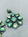 The Best Vintage Native American Navajo Sonoran Gold Turquoise Sterling Silver Earrings-Nativo Arts