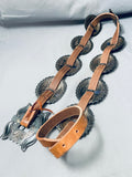 Early 1900's Vintage Native American Navajo 1st Phase Sterling Silver Concho Belt Old-Nativo Arts