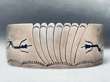 One Of The Most Unique Vintage Native American Navajo Sterling Silver Dancer Bracelet-Nativo Arts