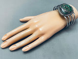 Incredible Vintage Native American Navajo Royston Turquoise Sterling Silver Bracelet Old-Nativo Arts