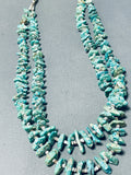 Native American Traditional Vintage Santo Domingo Royston Turquoise Sterling Silver Necklace-Nativo Arts