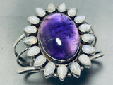 One Of The Coolest Vintage Native American Navajo Amethyst Sterling Silver Bracelet-Nativo Arts