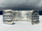One Of The Best Ever Vintage Native American Navajo Gaspeite Sterling Silver Bracelet-Nativo Arts