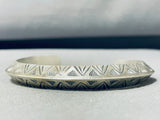 Outstanding Native American Navajo Sterling Silver Signed Tawney Willie Bracelet-Nativo Arts