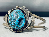 Amazing Vintage Native American Navajo Sleeping Beauty Turquoise Sterling Silver Bracelet-Nativo Arts