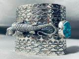 Gigantic Gecko Native American Lizard Sterling Silver Bracelet Cuff-Nativo Arts