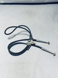 John Family Vintage Native American Navajo Christ Sterling Silver Bolo Tie-Nativo Arts