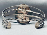One Of The Best Inlay Vintage Native American Zuni Bird Sterling Silver Bracelet Cuff-Nativo Arts