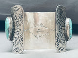 121 Grams Huge Native American Navajo Turquoise Sterling Silver Bracelet Cuff-Nativo Arts