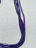 Gasp! Native American Navajo Suilite Sterling Silver Heishi Necklace-Nativo Arts