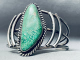 Rare Huge Vintage Native American Navajo Damale Turquoise Sterling Silver Bracelet-Nativo Arts