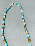 Bow Of Turquoise Native American Navajo Sterling Silver Necklace-Nativo Arts