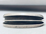 Sturdy 6.5 Inch Wrist Vintage Native American Navajo Sterling Silver Bracelet Cuff-Nativo Arts