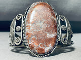 Rare Bisbee Campbellite Vintage Native American Navajo Sterling Silver Bracelet Old-Nativo Arts