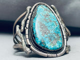 Museum Vintage Native American Navajo Morenci Turquoise Sterling Silver Bracelet-Nativo Arts