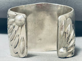 One Of The Finest Vintage Native American Navajo Turquois Einlay Sterling Silver Bracelet-Nativo Arts