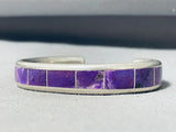 6 Inch Wrist Larry Loretto Native American Zuni Sugulite Sterling Silver Bracelet-Nativo Arts