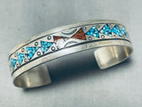 Native American Tremendous Vintage Santo Domingo Turquoise Sterling Silver Bracelet-Nativo Arts