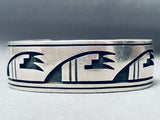 One Of The Best Vintage Hopi Wave Sterling Silver Bracelet-Nativo Arts