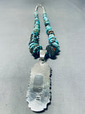 Kachina Inlay Native American Navajo Turquoise Sterling Silver Necklace-Nativo Arts