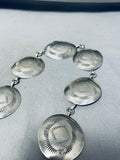 Marvelous Vintage Native American Navajo Sterling Silver Concho Belt-Nativo Arts