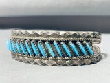 Brilliant Vintage Native American Zuni Sleeping Beauty Turquoise Sterling Silver Bracelet-Nativo Arts