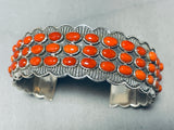 The Best Eyes Of Coral Native American Navajo Sterling Silver Bracelet Cuff-Nativo Arts